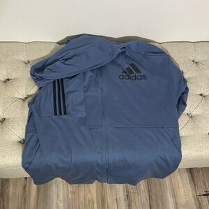 Womens adidas hoodie with full zip down and pockets
